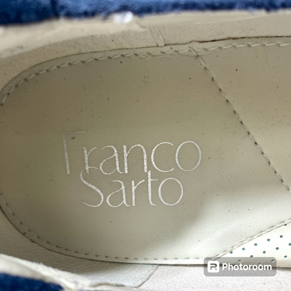 Franco Sarto Women's Mayve Slip On Shoe Size 9m Sneaker Sporty Navy Suede Flat - Picture 8 of 9